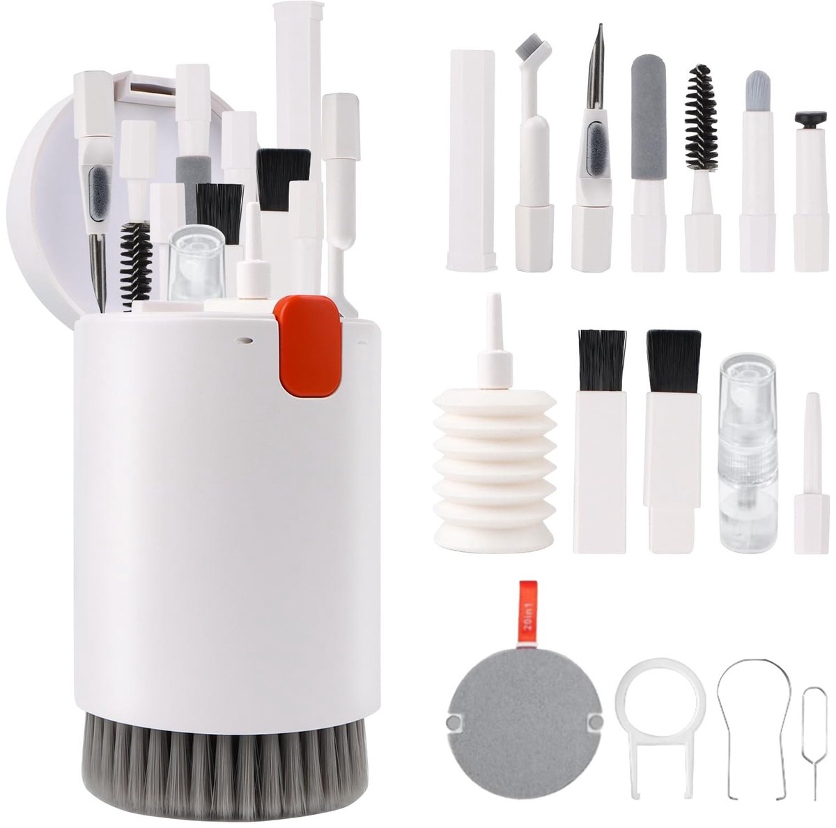 20-in-1 multifunctioneel reinigingsset voor elektronica – keyboard, scherm, Airpods, laptop en meer