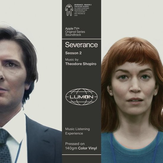 Severance: Seizoen 2 soundtrack op 140g gekleurd vinyl. Met Mark en Helly uit de Apple TV+ serie.