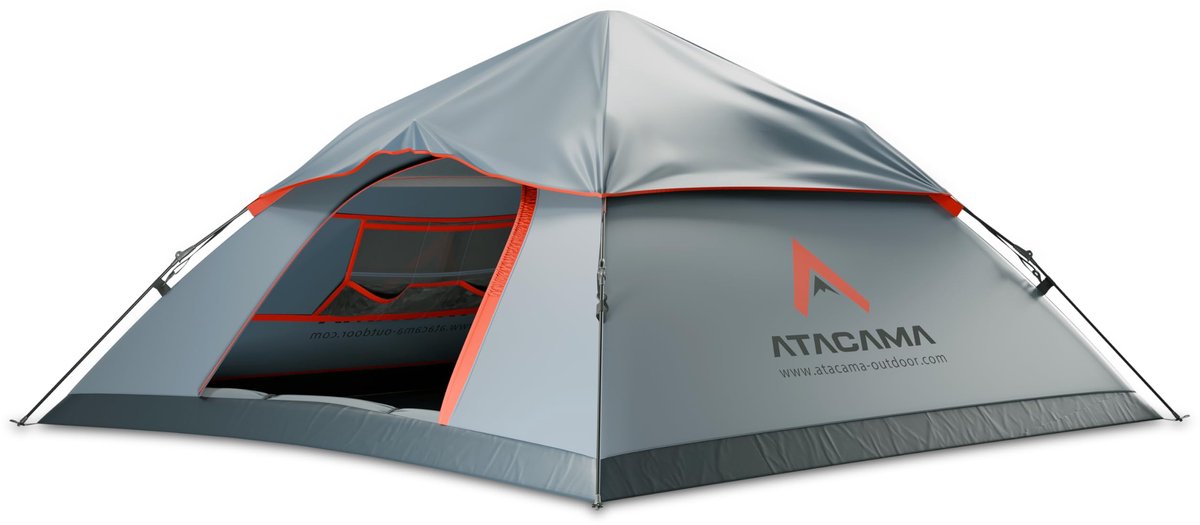Atacama-kampeertent – Ultralichte pop-up tent – Compact en duurzaam – Perfect voor trektochten, bikepacking, survival- en outdooravonturen – Pop-up tent voor 3 personen