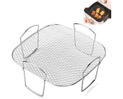 Airfryer rooster, accessoire geschikt voor het grillen van de airfryer, gemaakt van 304 roestvrij staal, geschikt voor grillen en stomen.