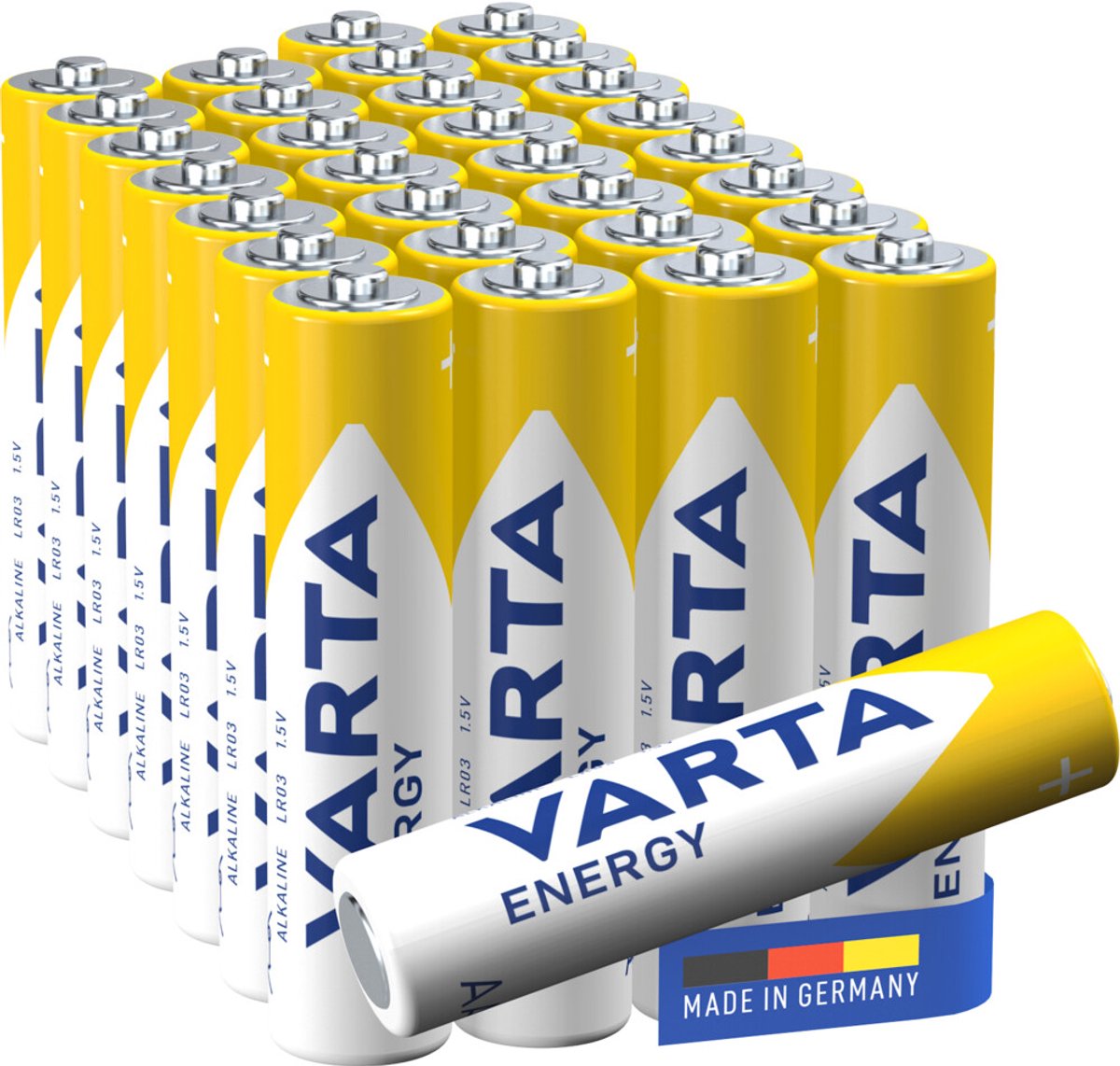 VARTA Pack familie van 30 stapels alcalines Energy AAA (LR03) 1,5V