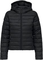Tom Tailor Denim Gewatteerde lange jas met blinde ritssluiting in zwart online kopen | P&C