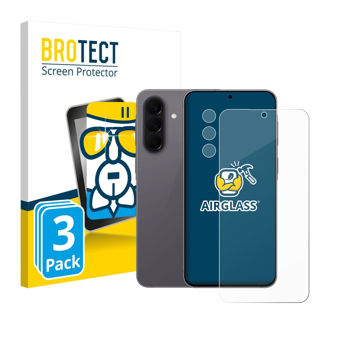 Screenprotector 3 Stuks voor Samsung Galaxy A57 5G (Voor+Camera) Beschermglas transparant