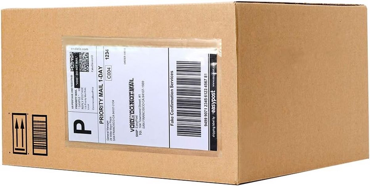 Zelfklevende Paklijst Enveloppen 6x9 Inch - 100 Stuks Doorzichtig