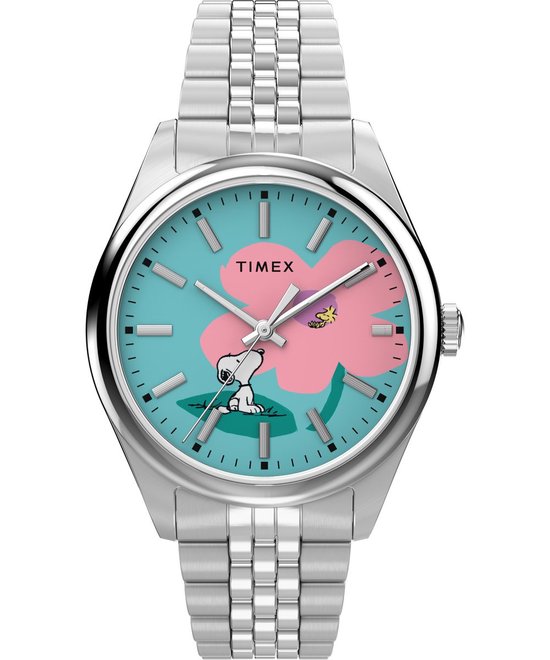 Timex Peanuts Legacy TW2Y52600 Horloge - Staal - Zilverkleurig - Ø 36 mm
