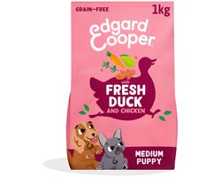 Edgard&Cooper Medium Puppy - Hondenvoer - Eend Kip 1 kg