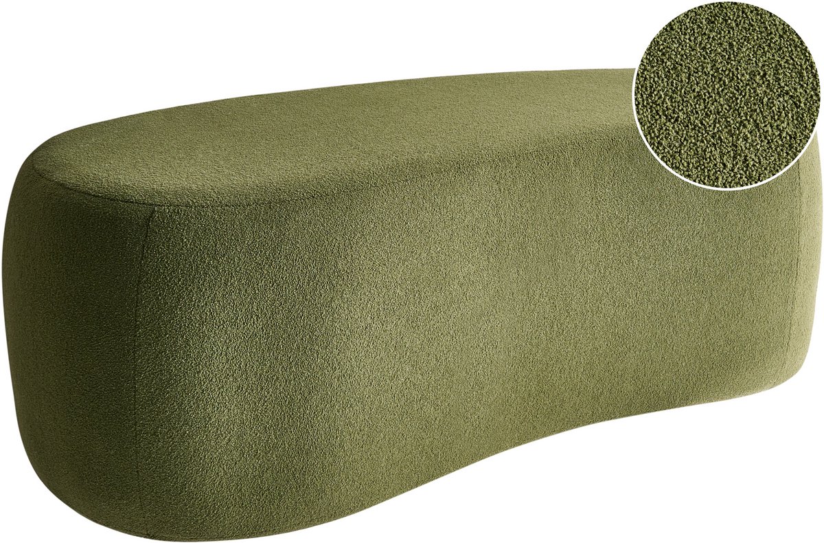 BAYARD - Poef - Groen - Bouclé