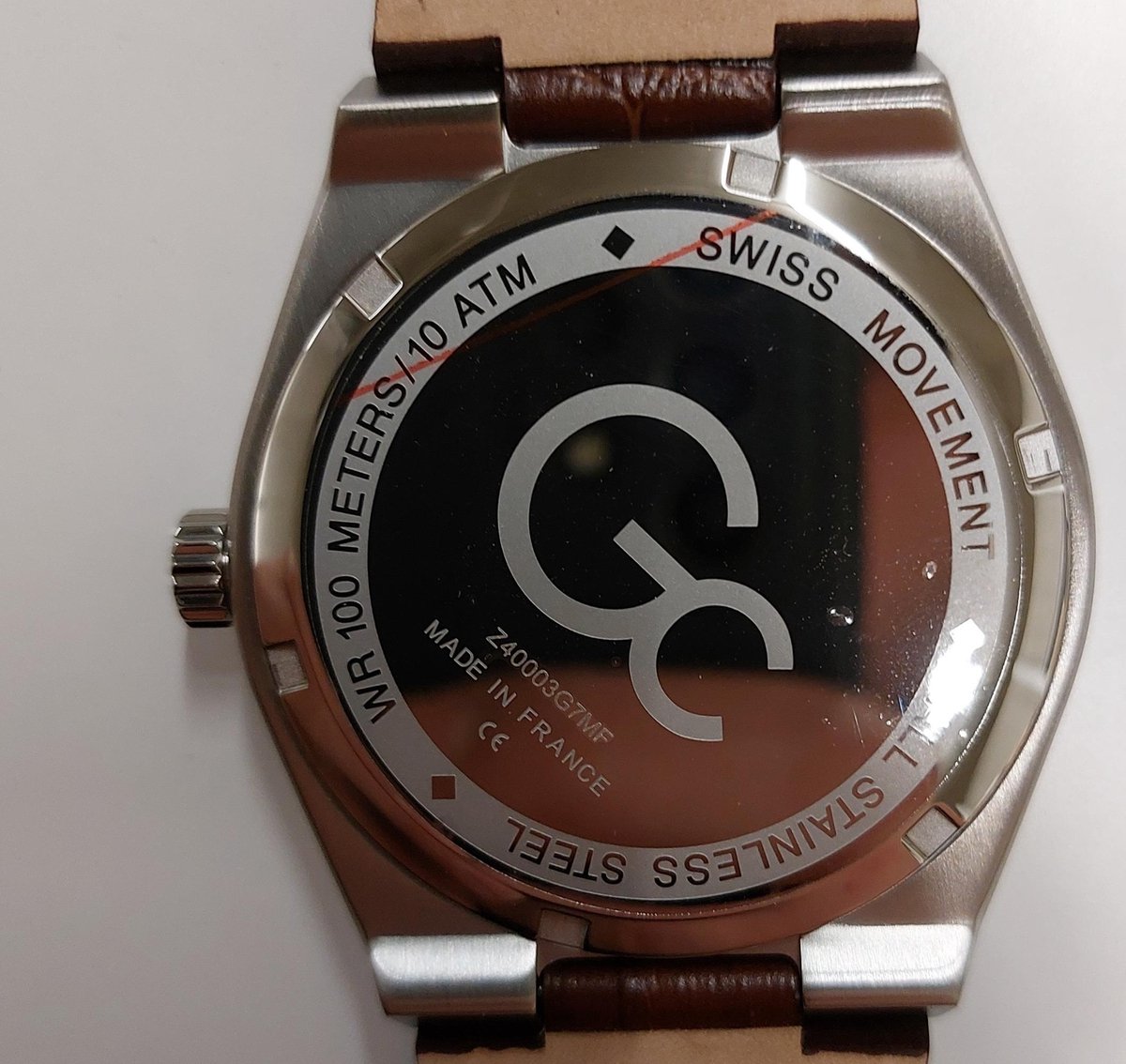 Gc Gc Prodigy Multi-Function Watch Zilveren Toon Case: 100% Roestvrij Staal | Armband: 100% Echte Leren 44 mm Z40003G7MF