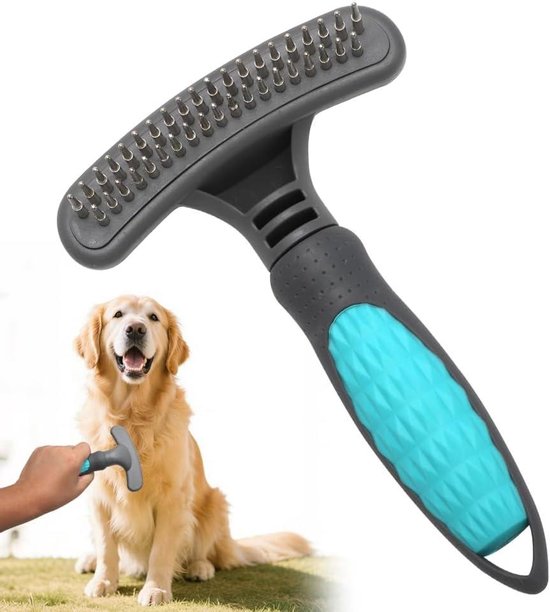 Opvouwbare Hondenborstel – Inklapbaar 180° – Zachte Pinnen – Antislip Handvat – Verwijdert Losse Haren En Klitten – Geschikt Voor Hond En Kat – 12,6 X 3,8 Cm