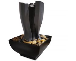 Kunststof LED Binnenfontein (tafelmodel) Feng Shui Fontein - Kunststof Indoor Fontein – 22 x 22 x 28 cm – Met LED Verlichting & USB Aansluitings (DA01214)