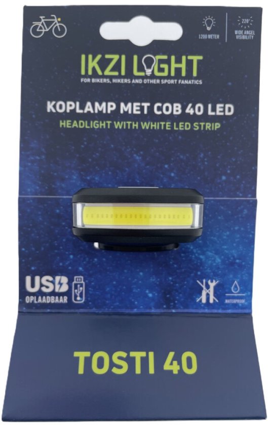 Koplamp IkziLight Tosti 40 COB led, USB-oplaadbaar — afbeelding 4