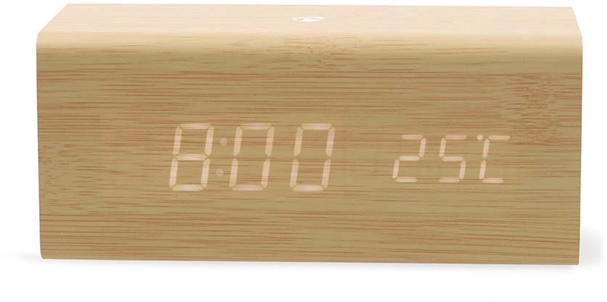 Nedis Wekkerradio - LED - FM - Snoozefunctie - Slaaptimer - Dubbel Alarm - Hout