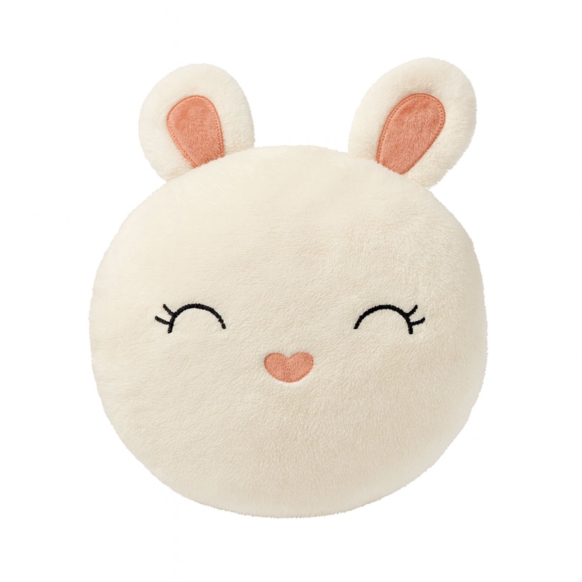 RABBIT - sierkussen Ø30 cm - rond - konijn - Snow White - wit