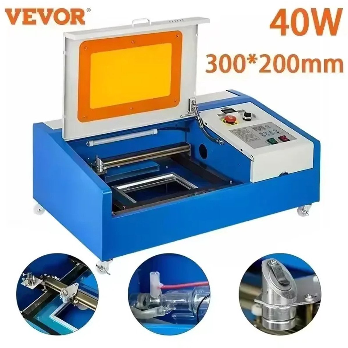 Zolara Laser graveermachine - 40W - Laser cutter - Co2 - Blauw