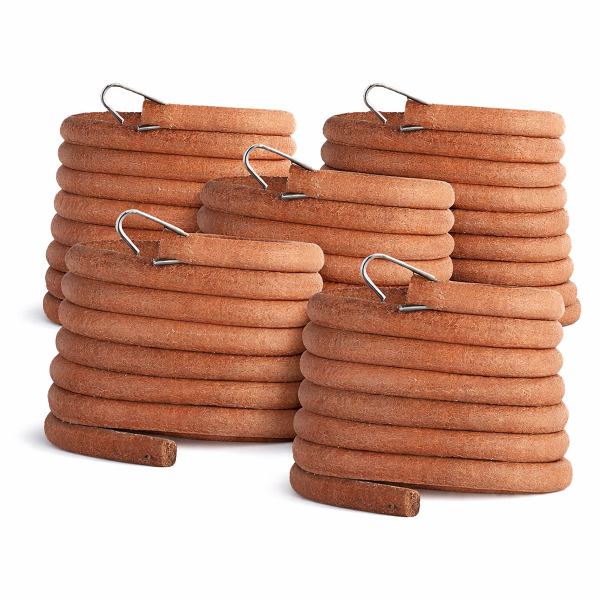 GWS® Naaimachine Riem 183 cm – Set van 5 – Leren Aandrijfriem met Haak – 5mm Trapnaaimachine Riem Geschikt voor Singer & Vintage Pedaal Naaimachines