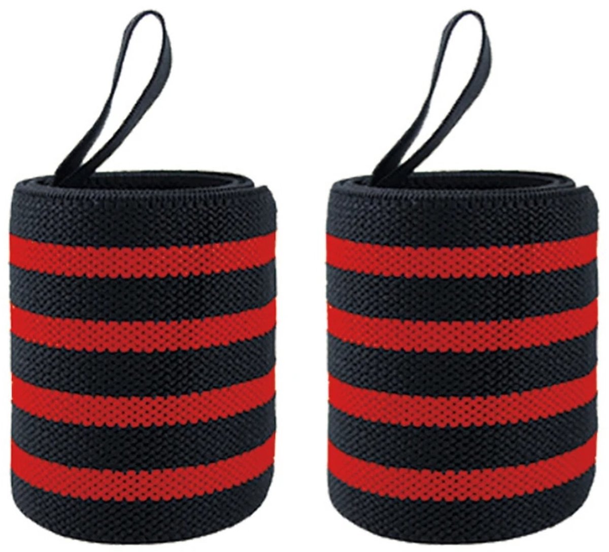 WiseGoods Premium Wrist Wraps Polsbandage Voor Fitness - Sport Krachttraining - Powerlifting & Crossfit Bandage - Rood / Zwart