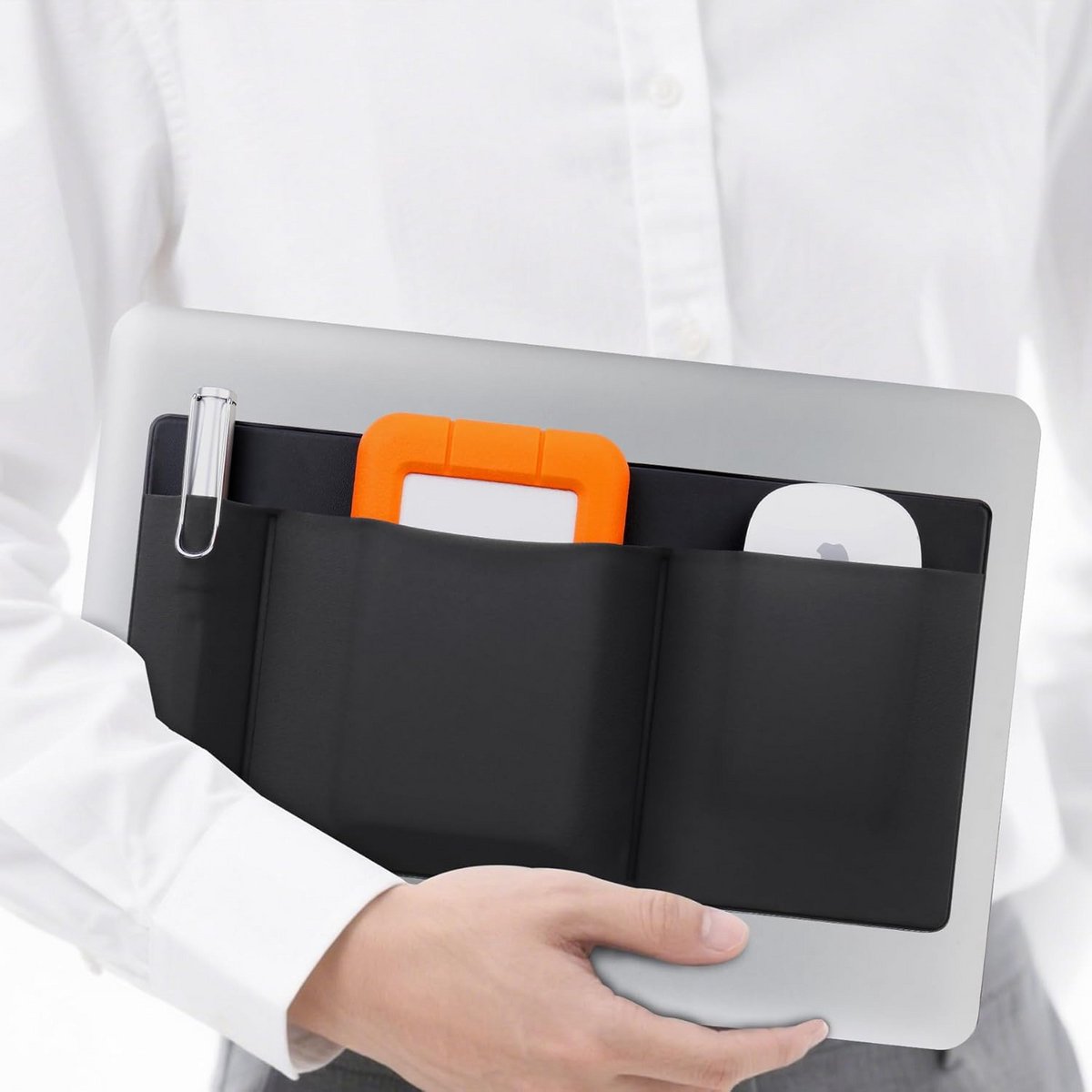 Zelfklevende Opbergtas met 3 vakken voor Laptop en Accessoires