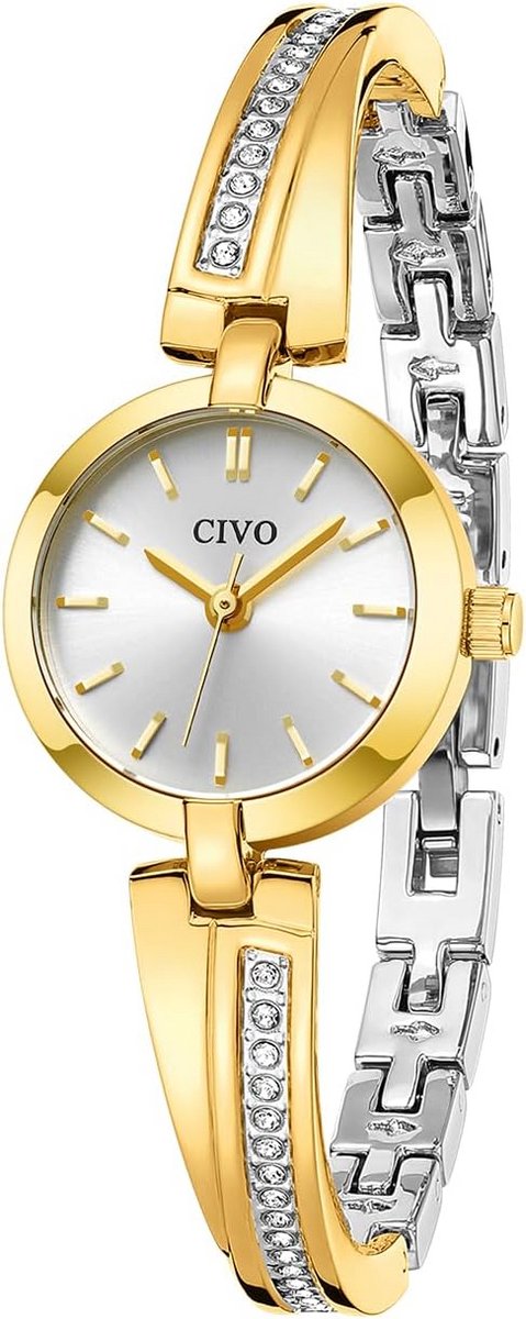 Dameshorloge RVS Goud Zilver Analoge Waterdichte Kleine Design Horloge