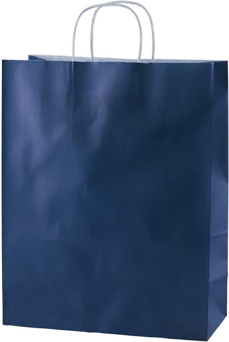 25 Gekleurde Papieren Tassen met Gedraaide Handvatten - Middelgroot 250x110x310mm