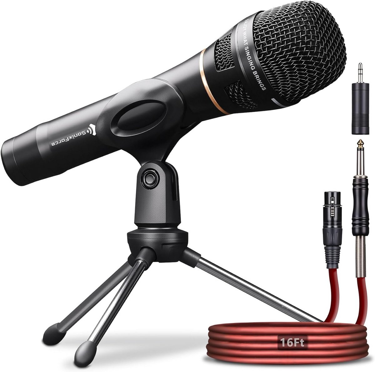Draadloze Professionele Karaoke Microfoon voor Zingen en Spreken met Lange Audiokabel