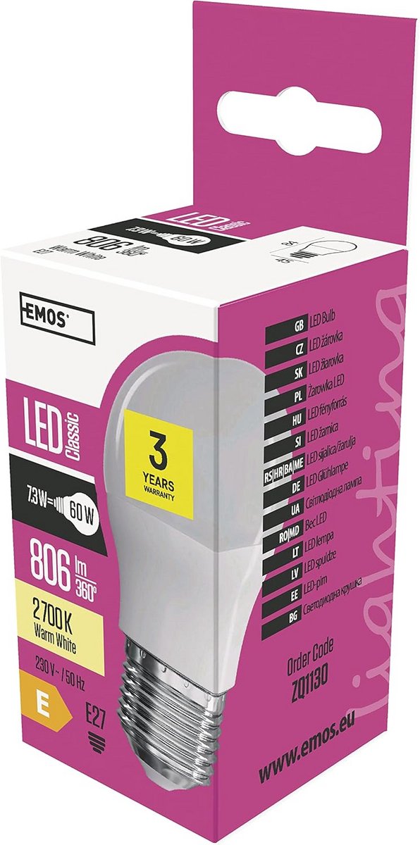 E27 LED Lamp Mini Globe Dimbaar Warm Wit - Energiezuinige Vervanger