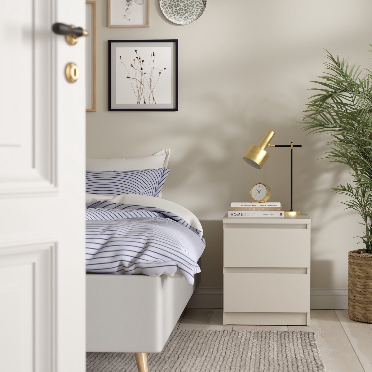 Woonexpress Nachtkastje Luna Taupe - 2 lades - Elegant & Modern Beige/Greige/Taupe