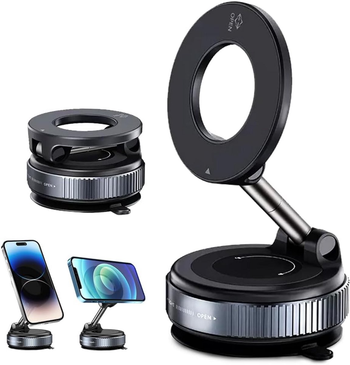 Magnetische Telefoonhouder Auto Zuignap Universele 360 Graden Draaibaar