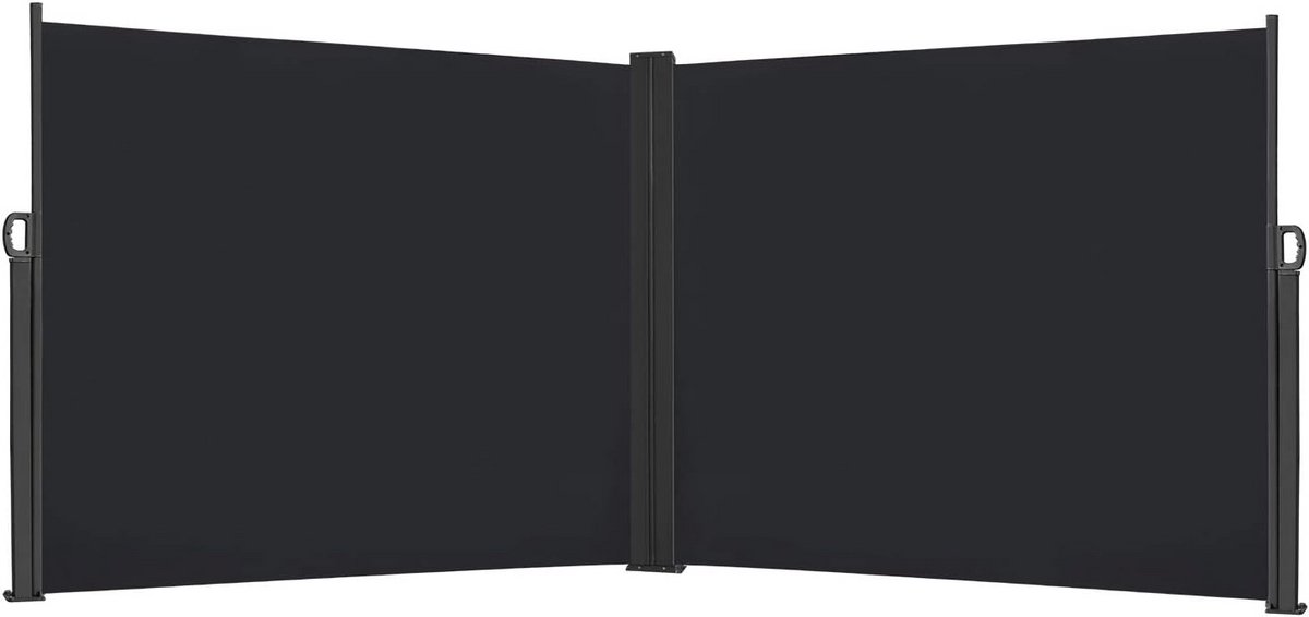 Uittrekbare Dubbele Zijluifel 200x600 cm voor Balkon en Terras