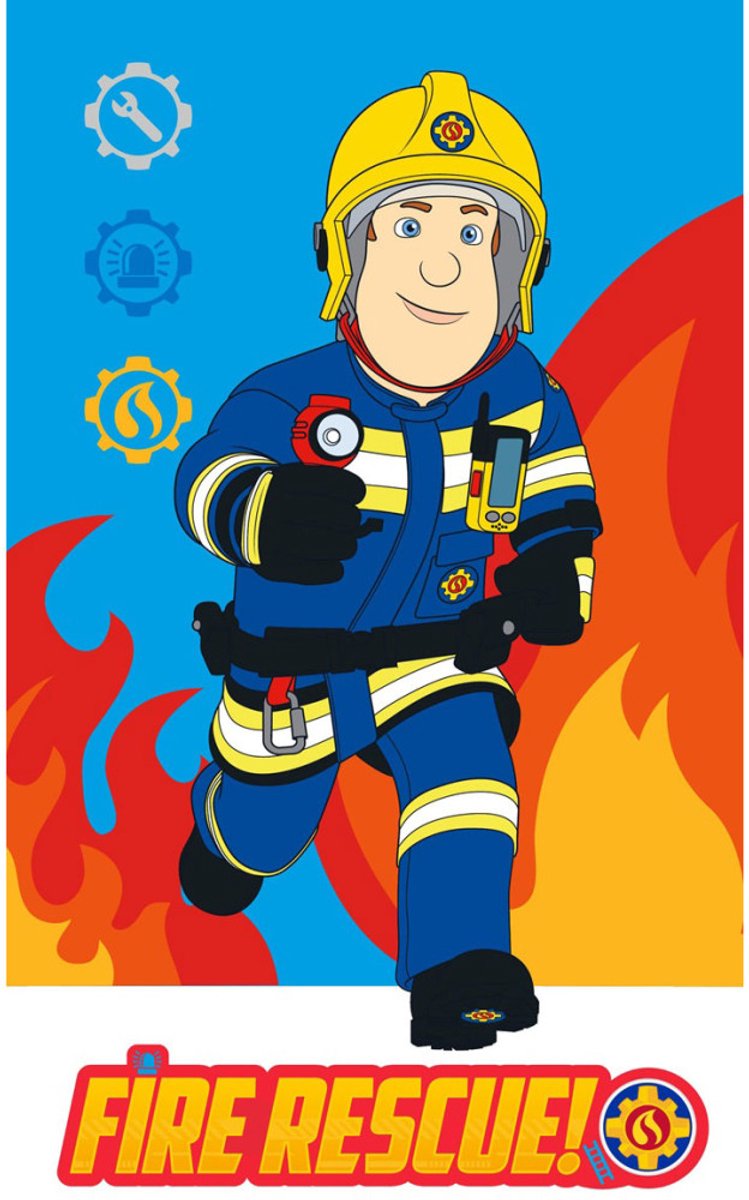 Brandweerman Sam Rescue handhanddoek, gezichtshanddoek, handdoek 30x50 cm