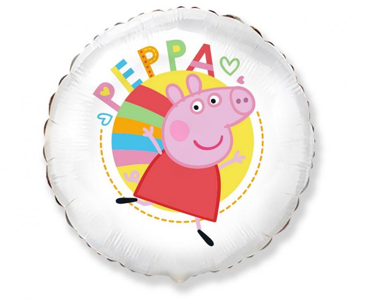 Peppa Pig witte folieballon 48 cm (WP)