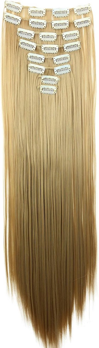 7-Delige Clip-In Haarverlenging Set 60cm Glad Synthetisch Haar