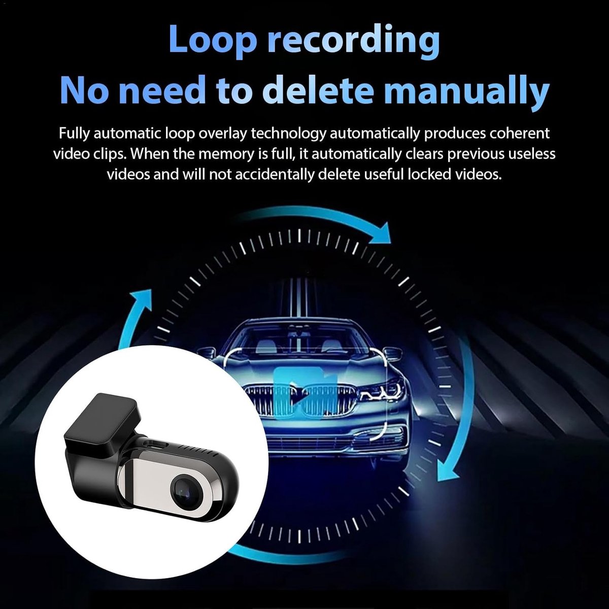 Autodashcam, dashcam Geschikt voor voertuigen | autocamera, waterdichte groothoekparkeermonitor – foto 3
