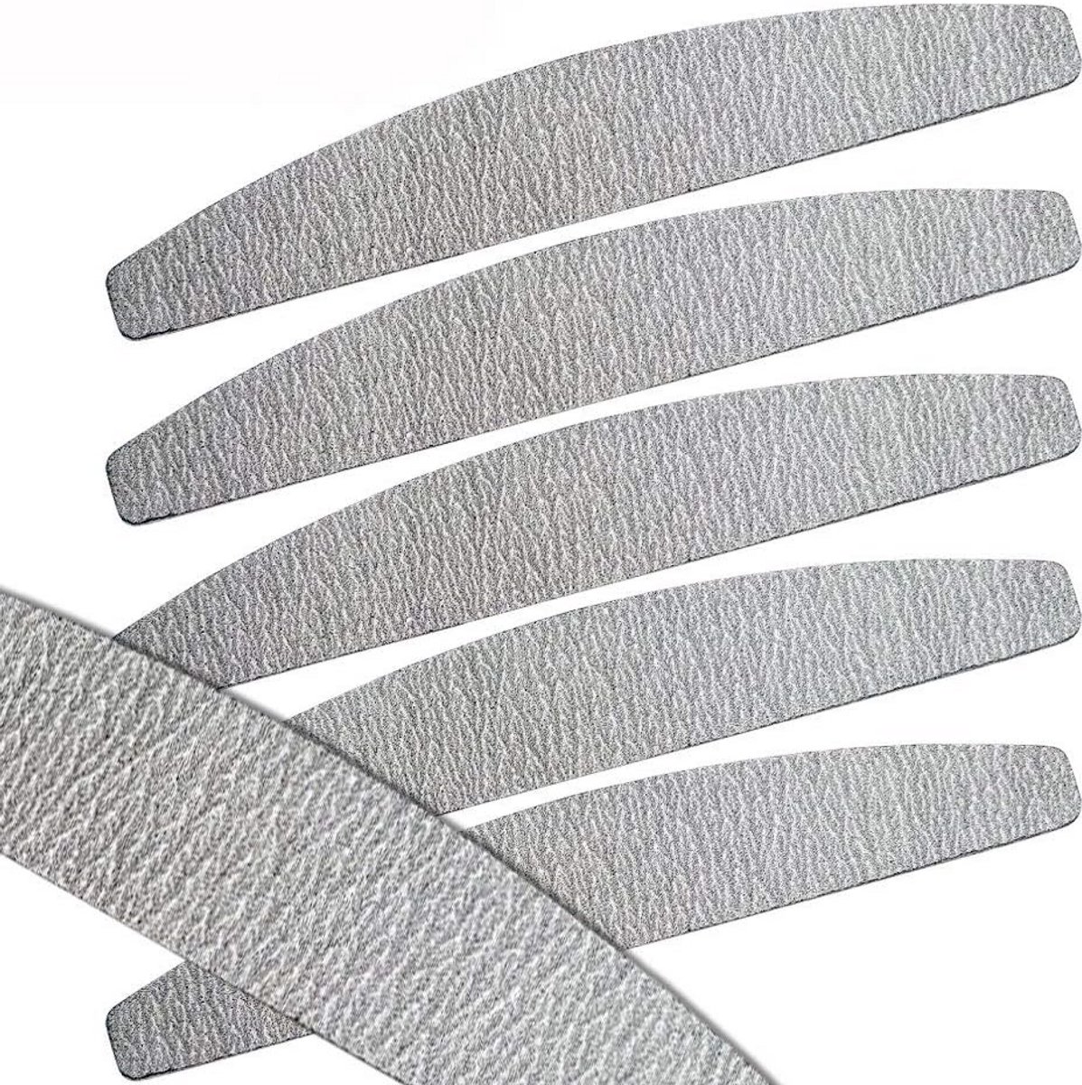 Vijlen Set - Zebra Vijl Halve Maan - Dubbelzijdige Nagelvijl 80/80 - 25 Stuks