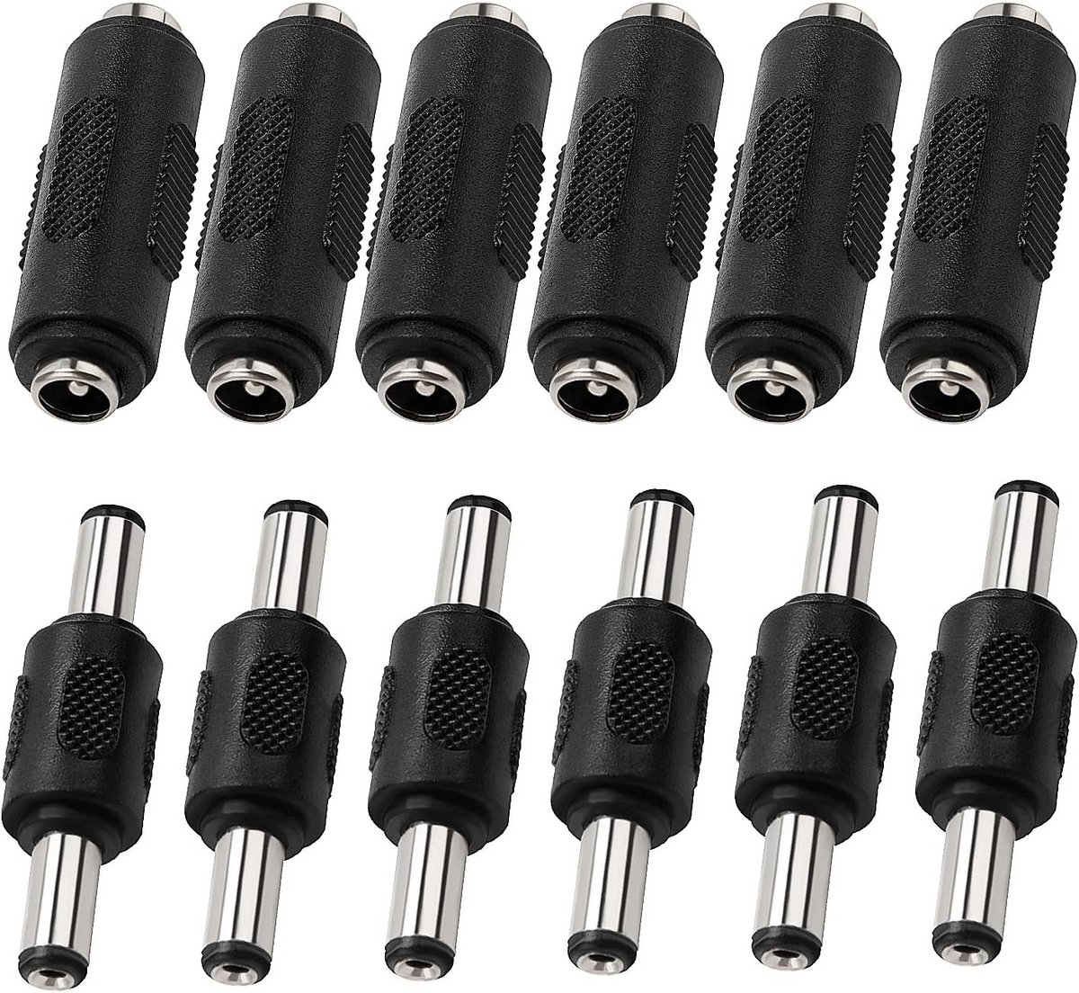 12 Stuks DC Adapter Set 5.5x2.1mm Stekker en Koppelaar voor Camera en Monitor