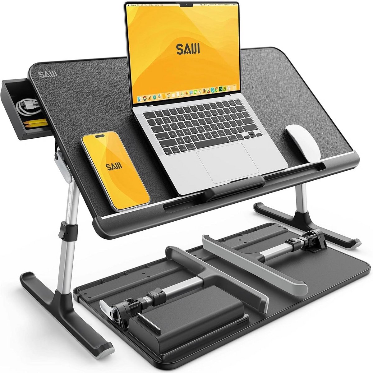 Verstelbare Laptoptafel voor Bed en Bank met Opberglade