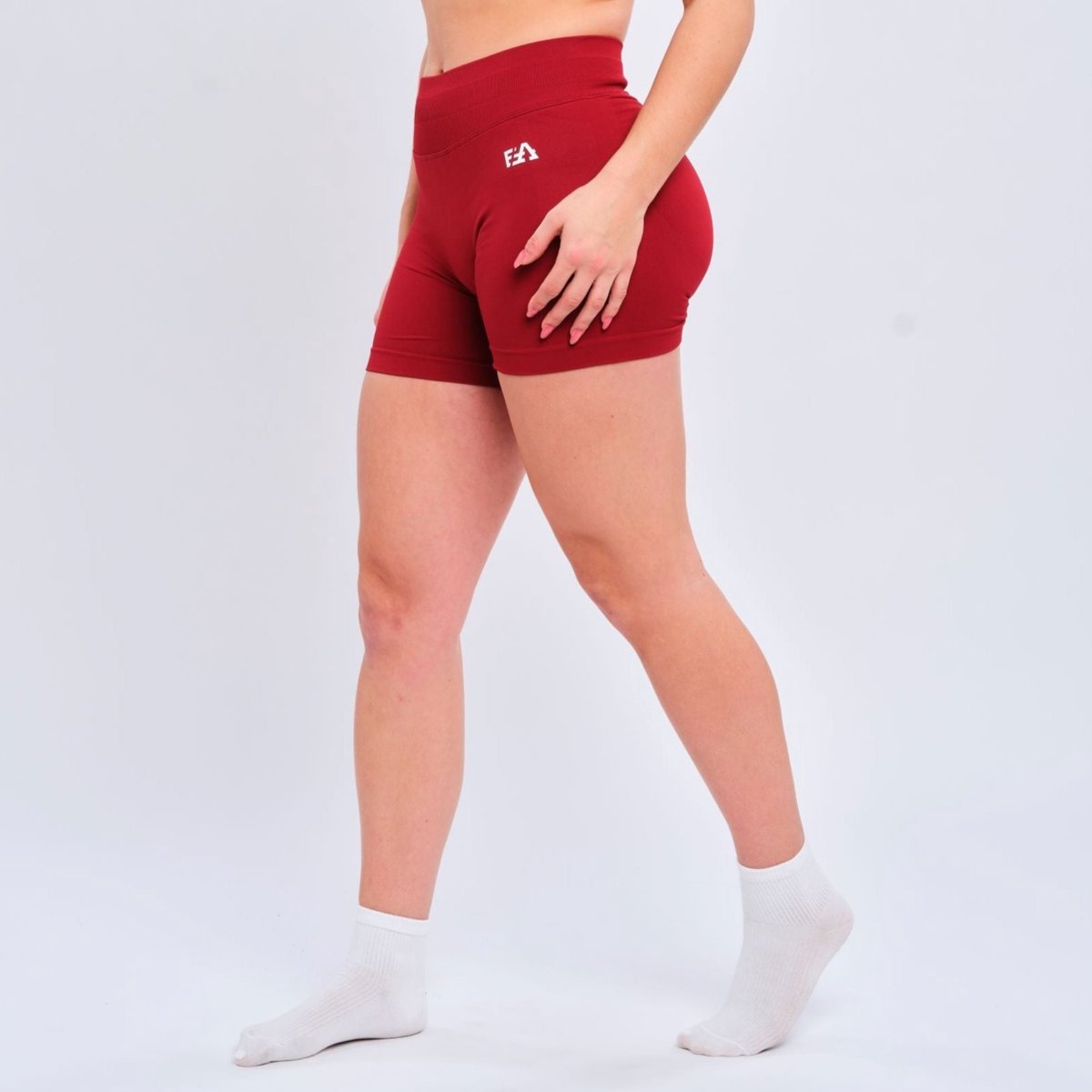 Euphoria Fitness Shorts - Dames - Sportkleding Dames - Sportbroek Dames - Yoga Broek Dames - Rood - Maat M