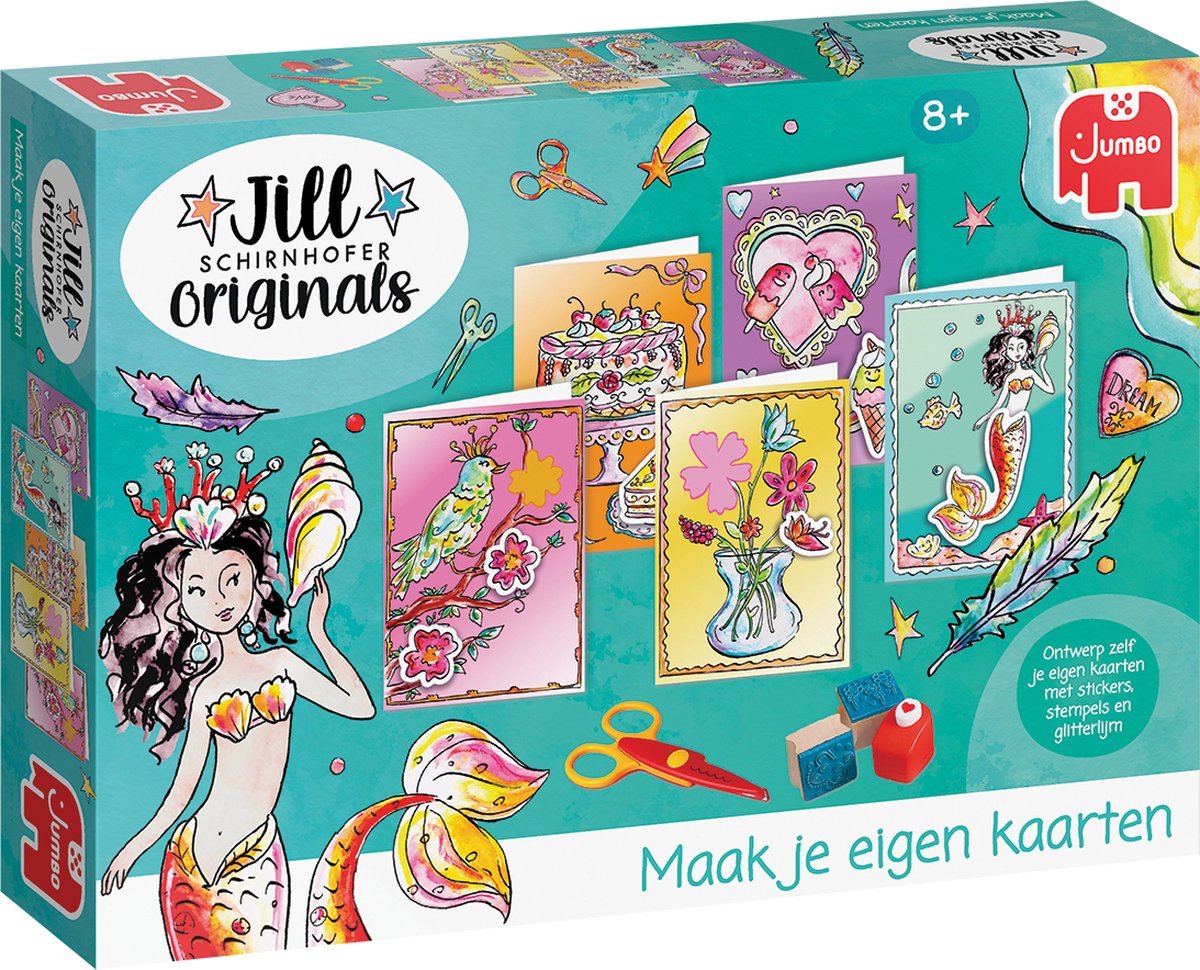 Jumbo - Jill Schirnhofer - Maak je eigen kaarten - Knutselset - Knutselpakket kaarten 8 jaar
