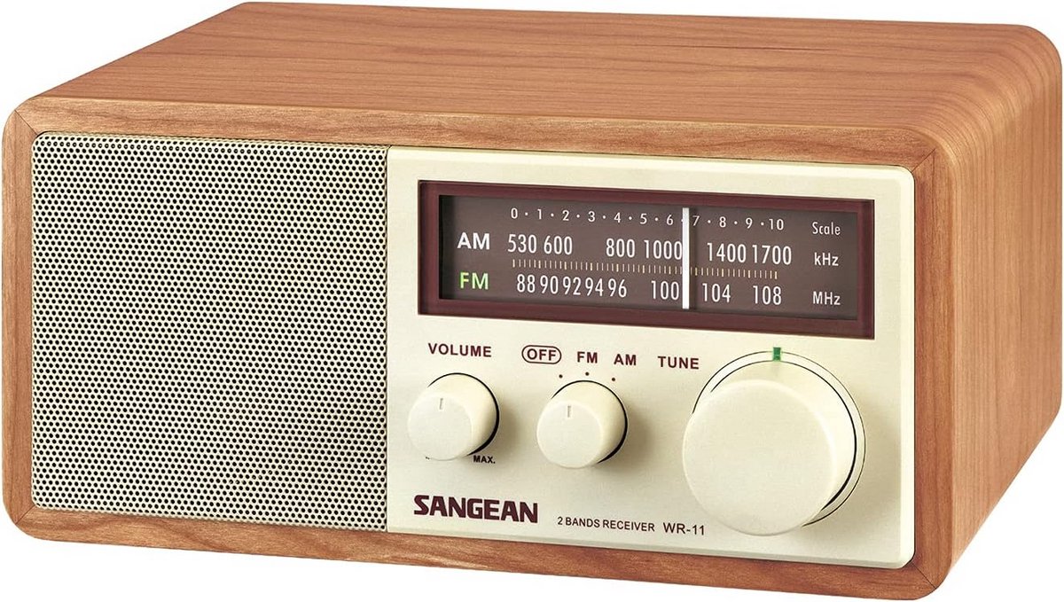 AM/FM Tafelradio met Houtlook Kast en Heldere Ontvangst