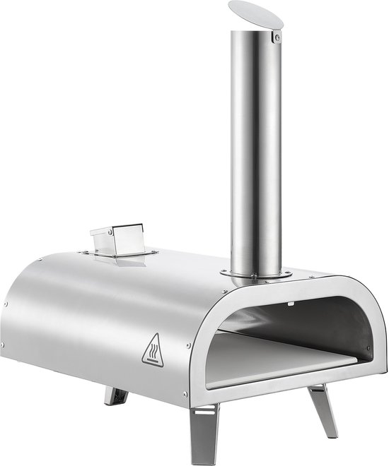 VEVOR Outdoor Pizzaoven 12 Inch Pelletpizzaoven, Draagbare Pizzaoven met Ingebouwde Thermometer, Houtgestookt, Pizzasteen, Pizzaschep en Draagtas, Roestvrijstalen Pizzamaker, voor Tuin en Kamperen van Merkloos — afbeelding 3