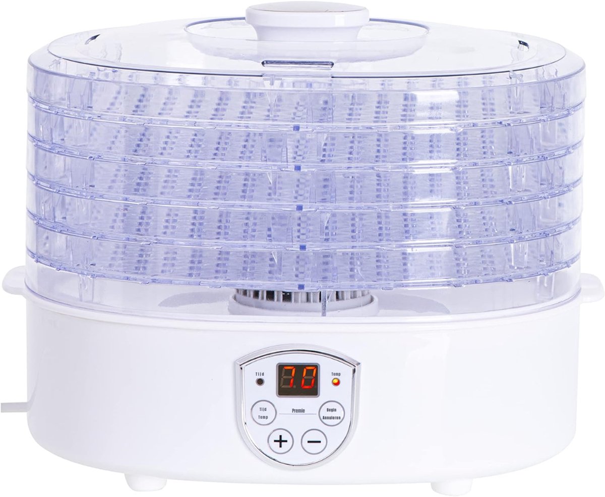 DnA® Voedseldroger - Dehydrator - Droogoven - Voedseldrogers - Wit - 24cm x 28cm x 31cm