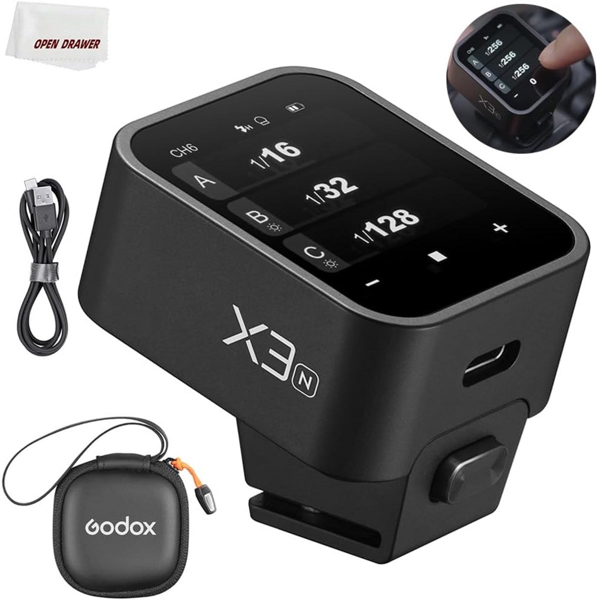 Draadloze TTL Flitser Trigger met Touchscreen voor Camera - Snelle Instelling en Hoogwaardige Prestaties