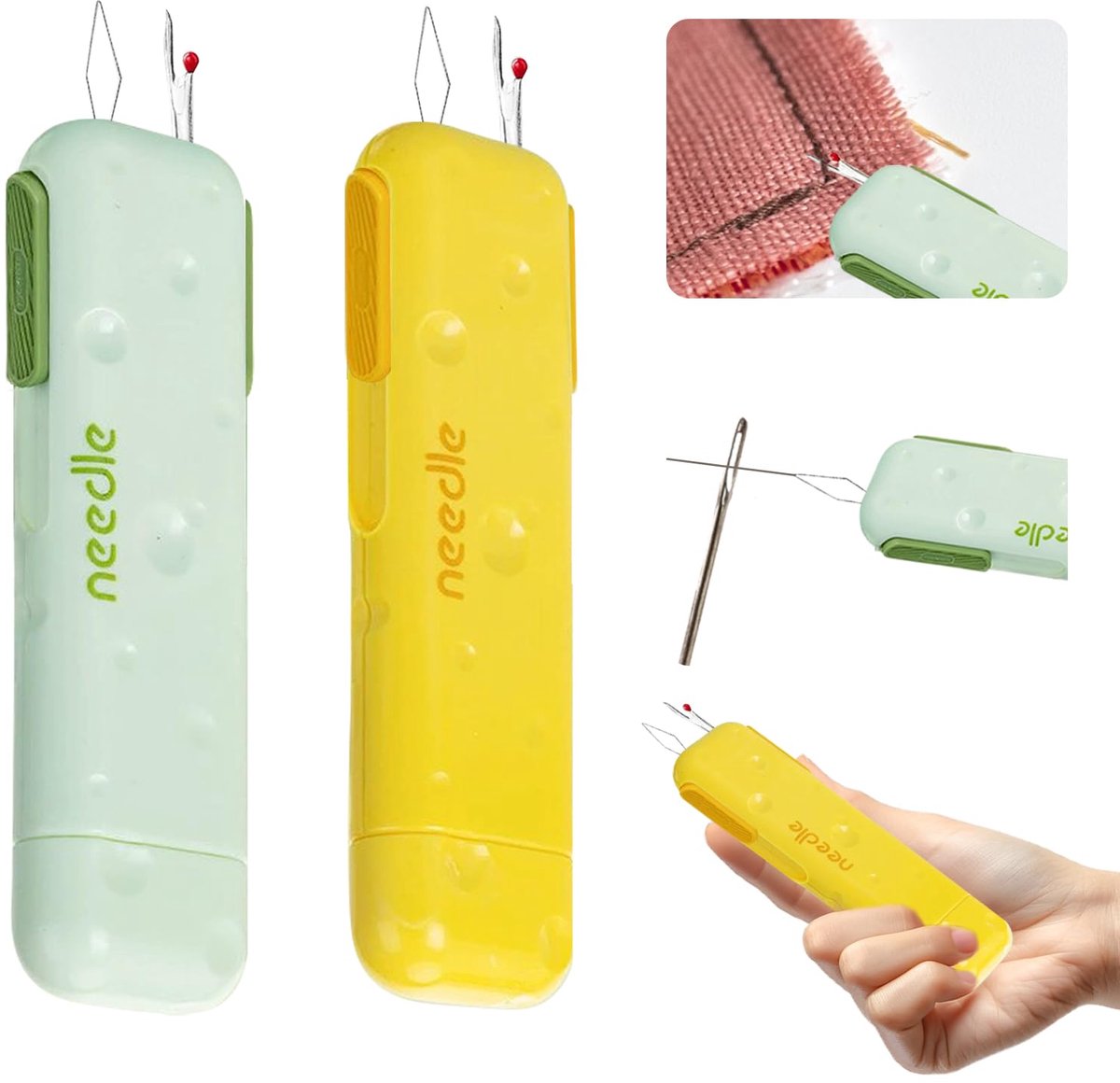 3-in-1 Naaldinrijger - Naadverdeler met Magneetsopslag - Inclusief 2 Stuks