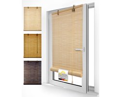 Sol Royal SolDecor B86 Bamboe Rolgordijn 100 cm breed Lichtdoorlatende Zonwering Rolgordijnen Zonder Boren 80x160 cm Natuurlijke Bamboe Jalo
