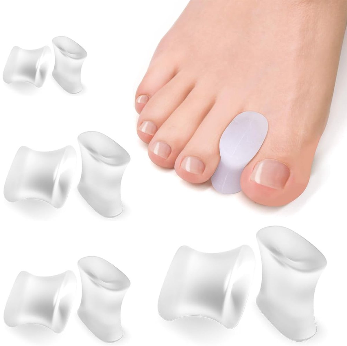 Teenscheider Set - Ergonomisch Ontwerp - 4 Paar Zacht Siliconen Gel