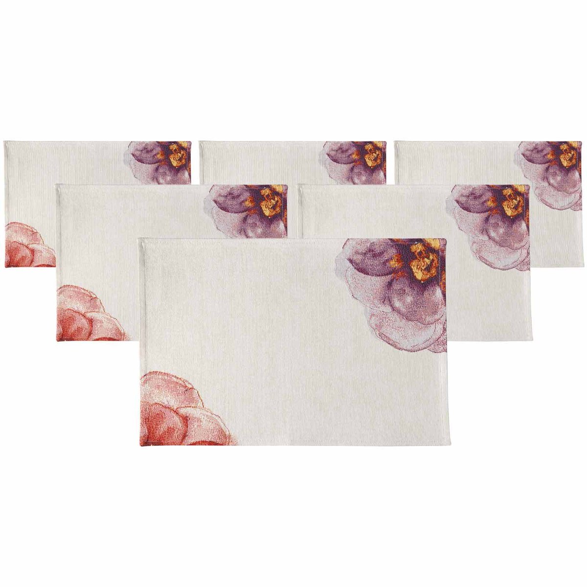 Platzesets Rose Garden 49 x 32,5 cm Set van 6