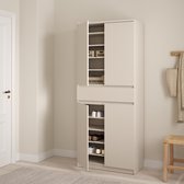 Luna Schoenenkast - Hoge Wandkast met Lade & 2 Deuren - Taupe