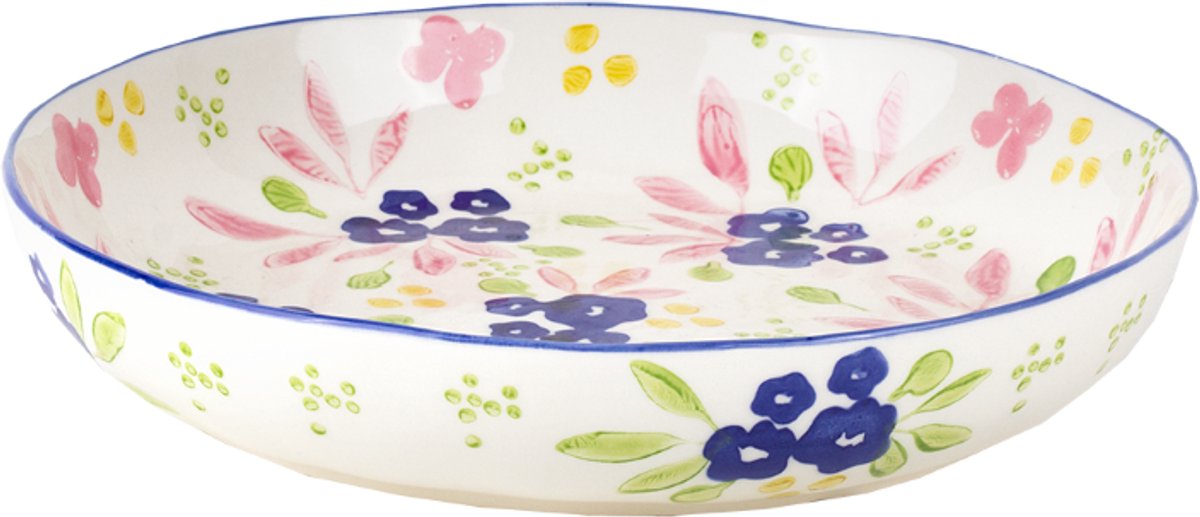 Kitsch Kitchen pasta bord Mercado de Flores blauw