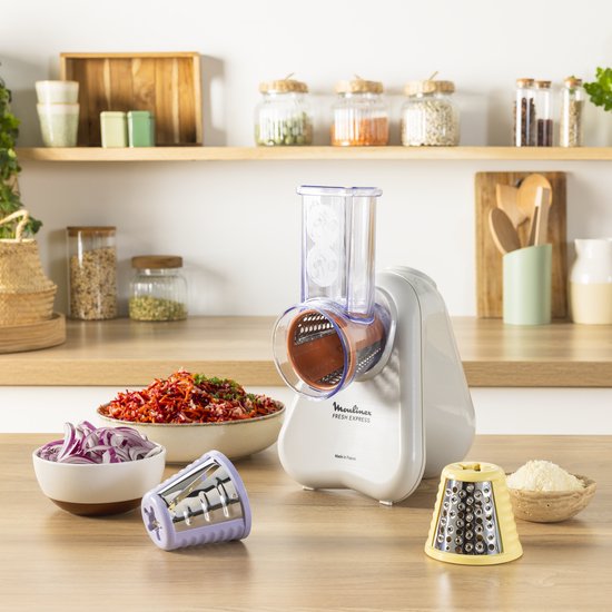 Moulinex Fresh Express DK853BE0 - Elektrische groentesnijder 3-in-1 - Direct-serve systeem - Compact design - 150 W - Elektrische rasp van Rowenta — afbeelding 5