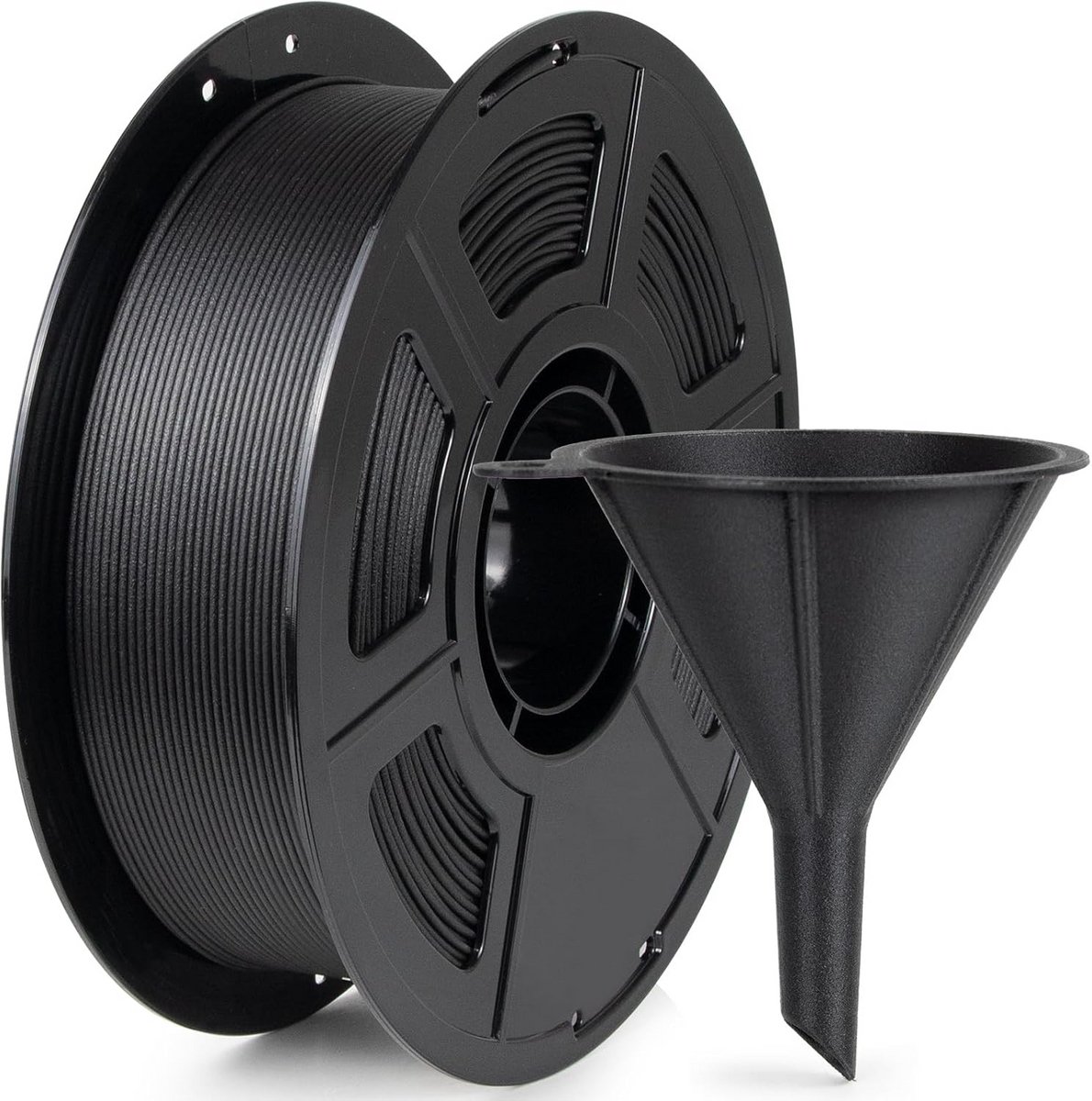 PLA Glasvezel Filament 1.75mm 1KG Zwart voor 3D-Printer, Hoge Maatnauwkeurigheid