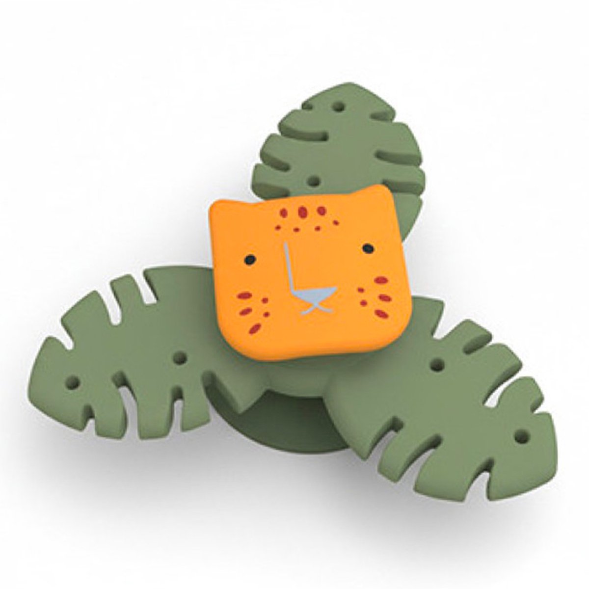 Little L - Baby speelgoed zuignap tijger spinner - Groen